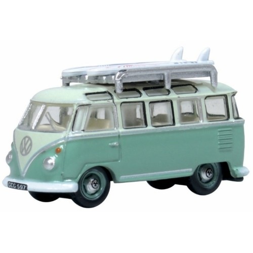 OXNVWS005 - N GAUGE TURQUOISE/BLUE WHITE VW T1 SAMBA BUS