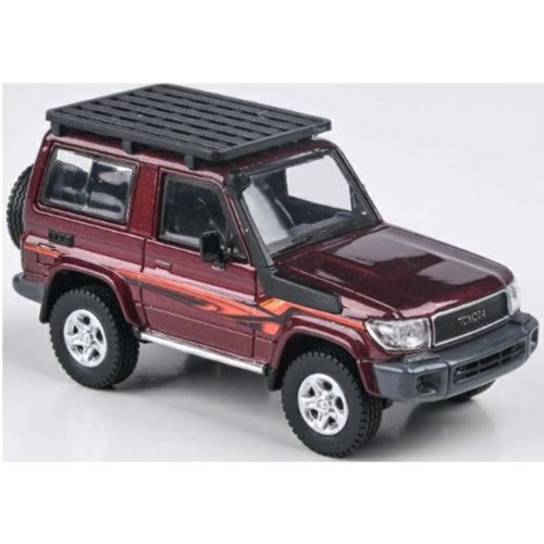 PAR65565 - 1/64 TOYOTA LAND CRUISER 71 RED W/ROOF RACK 2014 (RHD)