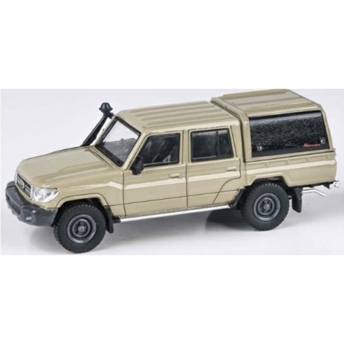 PAR65681 - 1/64 TOYOTA LAND CRUISER DOUBLE CAB LC79 SANDY TAUPE W/CANOPY 2014 (RHD)