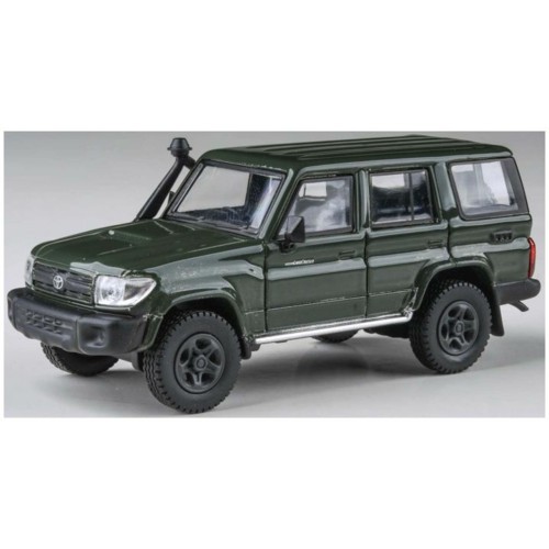 PAR66313 - 1/64 TOYOTA LANDCRUISER LC76 MILITARY GREEN 2014 (RHD)