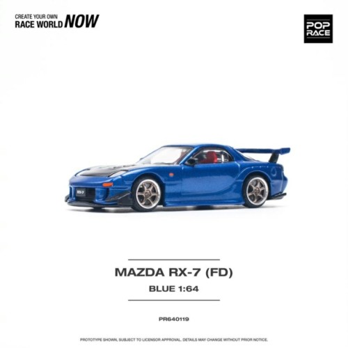 PR640119 - 1/64 MAZDA RX-7 (FD3S) RE-AMEMIYA WIDEBODY METALLIC BLUE