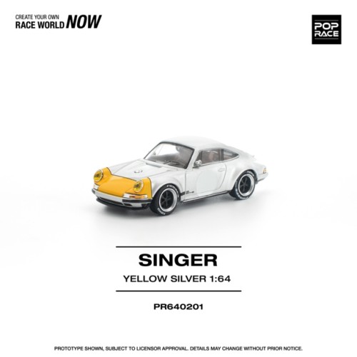 PR640201 - 1/64 SINGER 911 SCCS HOMAGE YELLOW/SILVER PR640201 - 1/64 SINGER 911 SCCS HOMAGE YELLOW/SILVER