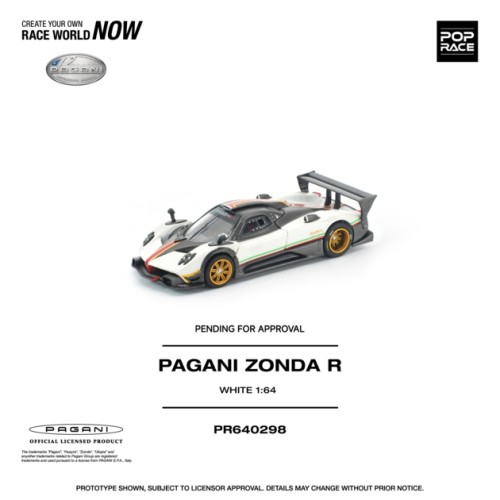 PR640298 - 1/64 PAGANI ZONDA R WHITE