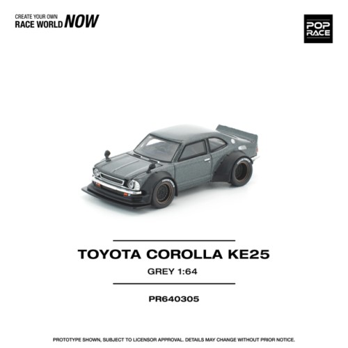 1/64 TOYOTA COROLLA KE 25 MATTE GREY