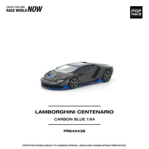 PR640438 - 1/64 LAMBORGHINI CENTENARIO CARBON BLUE