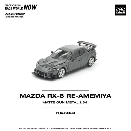 PR640439 - 1/64 MAZDA RX-8 RE-AMEMIYA GUN METAL