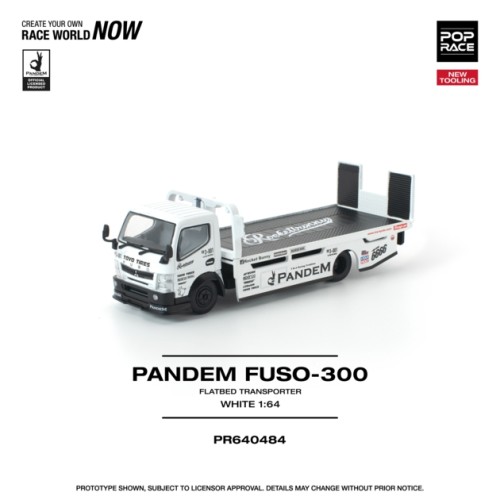 PR640484 - 1/64 PANDEM FUSO 300 FLATBED TRANSPORTER WHITE NEW TOOLING PR640484 - 1/64 PANDEM FUSO 300 FLATBED TRANSPORTER WHITE NEW TOOLING