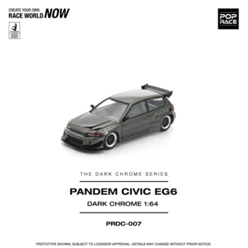 PRDC007 - 1/64 PANDEM CIVIC EG6 DARK CHROME