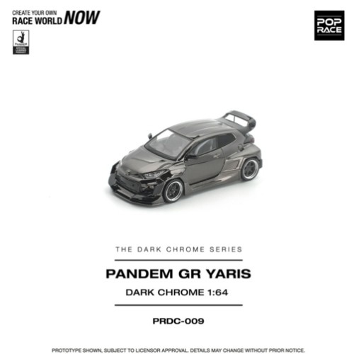 PRDC009 - 1/64 PANDEM GR YARIS DARK CHROME