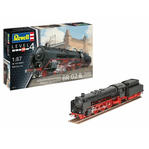 R02171 - 1/87 EXPRESS LOCOMOTIVE BR 02 AND TENDER 2 2 T30 (PLASTIC KIT)