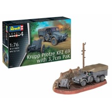 R03344 - 1/76 KRUPP PROTZE KFZ 69 WITH 3.7CM PAK (PLASTIC KIT)