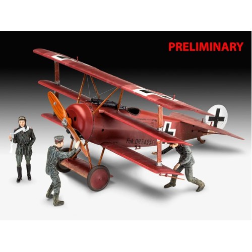 R03762 - 1/28 FOKKER TRIPLANE DR.1 75 YEARS PLASTIC MODEL BUILDING (PLASTIC KIT)