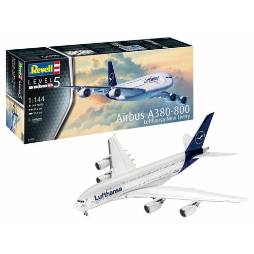 R03872 - 1/144 AIRBUS A380-800 LUFTHANSA NEW LIVERY (PLASTIC KIT)