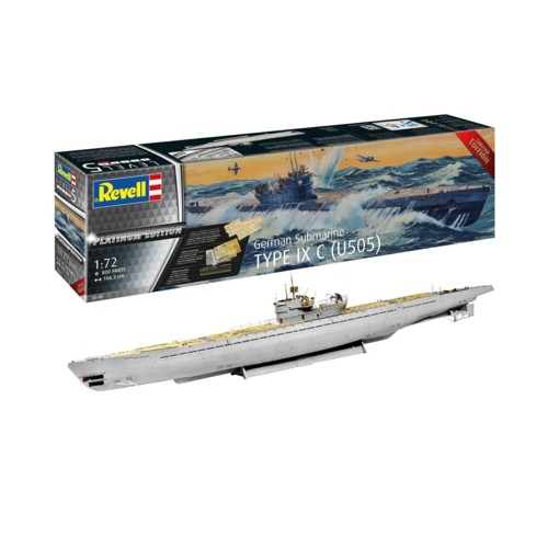 R05180 - 1/72 GERMAN SUBMARINE TYPE IX C/40 PLATINUM EDITION (PLASTIC KIT)