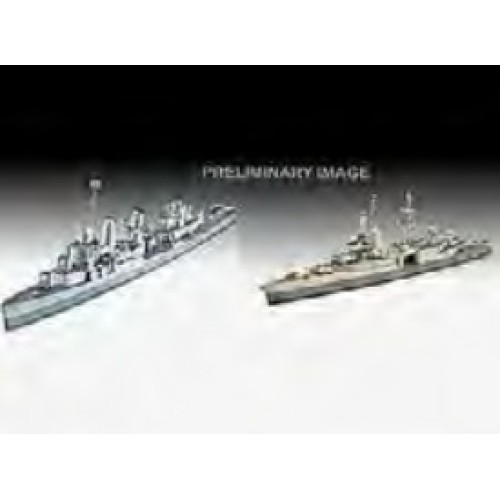 R05644 - 1/700 GIFT SET PACIFIC WARRIORS (USS FLETCHER AND INDIANAPOLIS) (PLASTIC KIT)