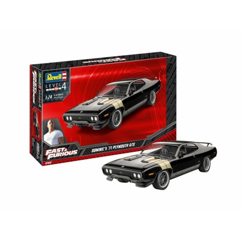 R07692 - 1/24 DOMINIC'S 1971 PLYMOUTH GTX (FAST AND FURIOUS) (PLASTIC KIT)