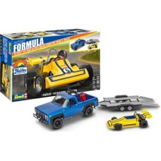 R14581 - 1/25 '78 CHEVY OFF-ROAD 4X4 PICKUP AND MALIBU GP VIRAGE AND TRAILER (PLASTIC KIT)