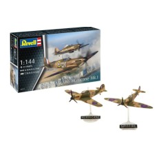R63771 - 1/144 MODEL SET SPITFIRE MK.IA AND HURRICANE MK.I (PLASTIC KIT)
