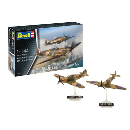 R63771 - 1/144 MODEL SET SPITFIRE MK.IA AND HURRICANE MK.I (PLASTIC KIT)