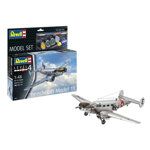 R63811 - 1/48 MODEL SET BEECHCRAFT MODEL 18 (PLASTIC KIT)