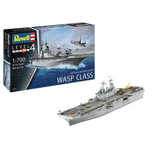 R65178 - 1/700 MODEL SET ASSAULT CARRIER USS WASP CLASS (PLASTIC KIT)