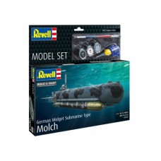 R65187 - 1/72 MODEL SET GERMAN MIDGET SUBMARINE TYPE MOLCH (PLASTIC KIT)