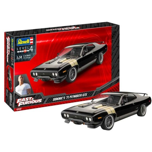 R67692 - 1/24 MODEL SET DOMINIC'S 1971 PLYMOUTH GTX (FAST AND FURIOUS) (PLASTIC KIT)