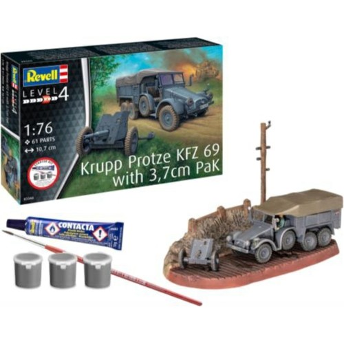 R73344 - 1/76 KRUPP PROTZE KFZ 69 WITH 3.7CM PAK (STARTER KIT)