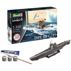 R75154 - 1/350 GERMAN SUBMARINE TYPE VII C/41 (STARTER KIT)