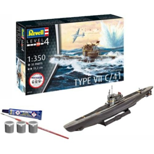 R75154 - 1/350 GERMAN SUBMARINE TYPE VII C/41 (STARTER KIT)