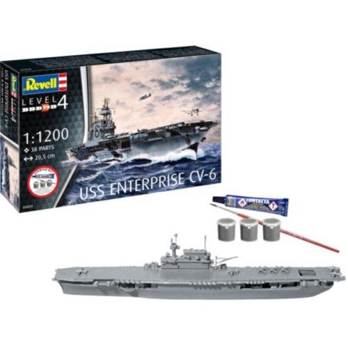 R75824 - 1/1200 USS ENTERPRISE CV-6 (STARTER KIT)