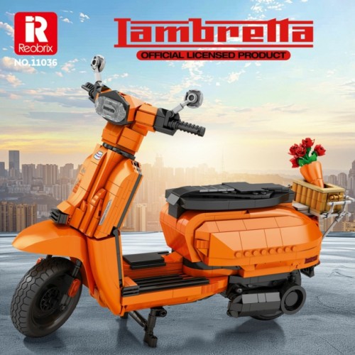REO11036 - 32.7 CM LAMBRETTA V200 SCOOTER ORANGE (1169PCS)