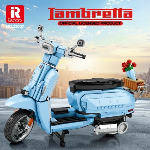 REO11037 - 32.7 CM LAMBRETTA V200 SCOOTER BLUE (1169PCS)
