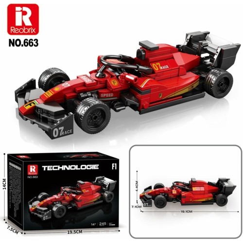 REO663 - 1/24 TEAM RED F1 CAR (245PCS)