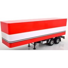 RK180160 - 1/18 TRUCK TRAILER RED/WHITE