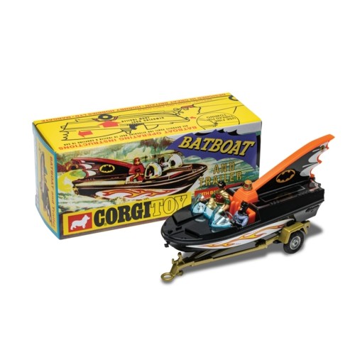 RT10701 - CORGI TOYS 107 - 1/46 BAT BOAT WITH BATMOBILE AND ROBIN (REISSUE)