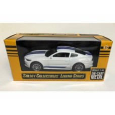 SCGT350W - 1/43 2016 SHELBY MUSTANG GT350 WHITE AND BLUE STRIPS