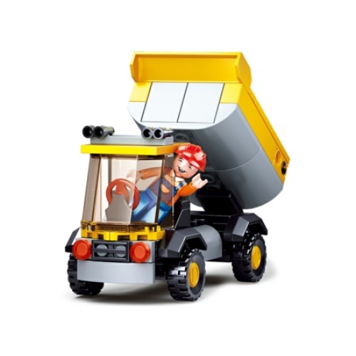 SLM38-B0377A - TOWN CONSTRUCTION SMALL DUMPER TRUCK 87PCS