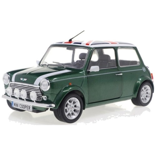 SOL1800612 - 1/18 MINI COOPER SPORT BRITISH RACING GREEN AND FLAG 1997 SOL1800612 - 1/18 MINI COOPER SPORT BRITISH RACING GREEN AND FLAG 1997