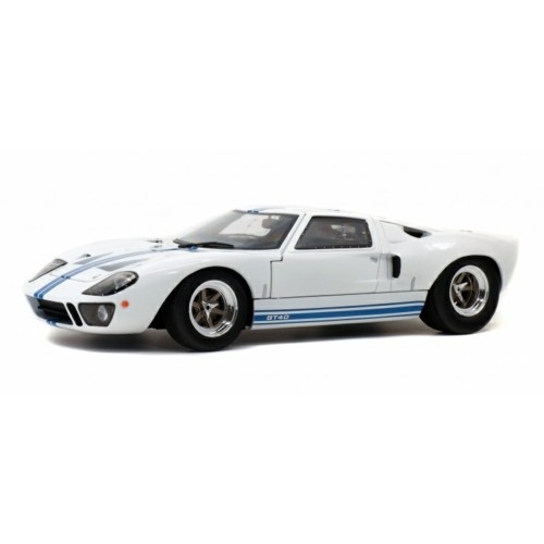 SOL1803002 - 1/18 FORD GT40 MK1 WIDEBODY WHITE AND BLUE STRIPES