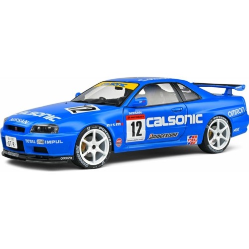 SOL1804307 - 1/18 NISSAN GT-R (R34) STREETFIGHTER CALSONIC TRIBUTE BLUE 2000