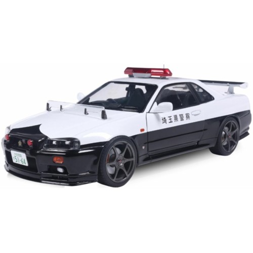 SOL1804317 - 1/18 NISSAN SKYLINE GT-R (BNR34) JAPANESE POLICE WHITE 1999