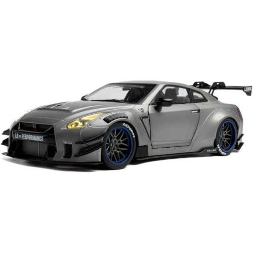 SOL1805815 - 1/18 NISSAN GT-R (R35) W/LIBERTY WALK BODY KIT 2.0 SILVER 2023