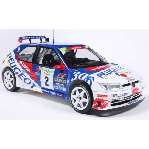 SOL1808310 - 1/18 PEUGEOT 306 MAXI WHITE NO.2 G.PANIZZI H.PANIZZI RALLY CORTES INGLES 1998