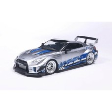 SOL4311211 - 1/43 NISSAN GT-R (R35) LIBERTY WALK SILHOUETTE SILVER AND BLUE STRIPES 2020