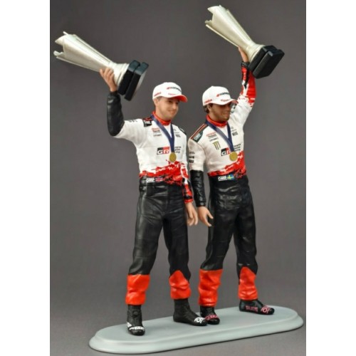 SUNH0007FF - 1/18 OLIVER SOLBERG AND EDMONDSON ELLIOTT FIGURES TOYOTA GR YARIS RALLY1 NO.99 1ST 2026 M.C