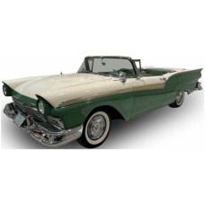 SUNH1349 - 1/18 FORD FAIRLANE 500 SKYLINER DOESKIN TAN COLONIAL WHITE 1957