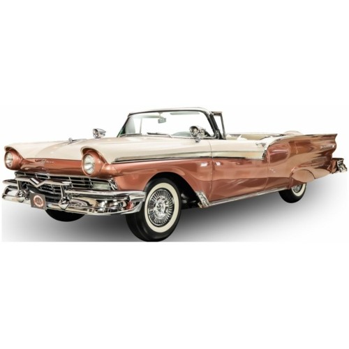 SUNH1352 - 1/18 FORD FAIRLANE 500 SKYLINER CUMBERLAND GREEN/COLONIAL WHITE 1957
