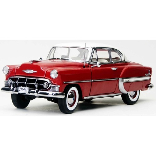 SUNH1607 - 1/18 CHEVROLET BEL AIR HARD TOP COUPE TARGET RED 1953