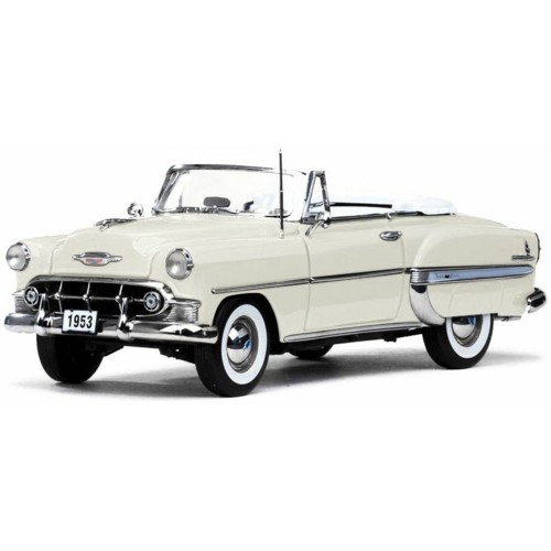 SUNH1627 - 1/18 CHEVROLET BEL AIR OPEN CONVERTIBLE WHITE 1953